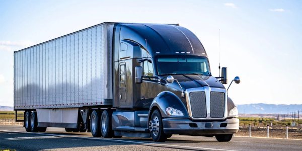 Semi Truck on Road (1)