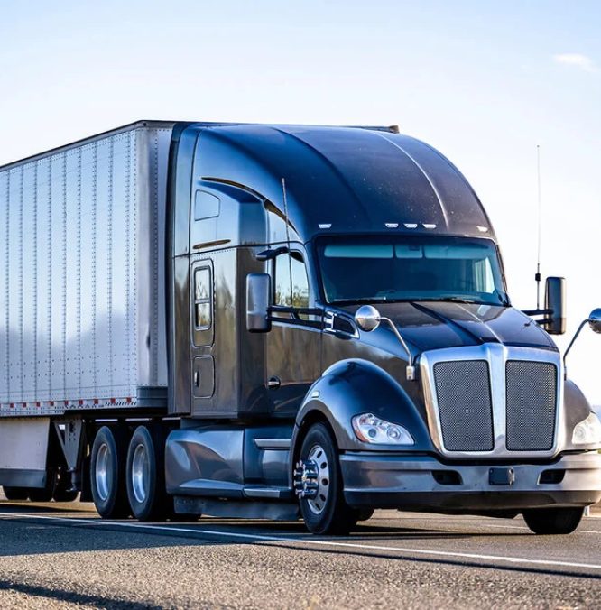 Semi Truck on Road (1)